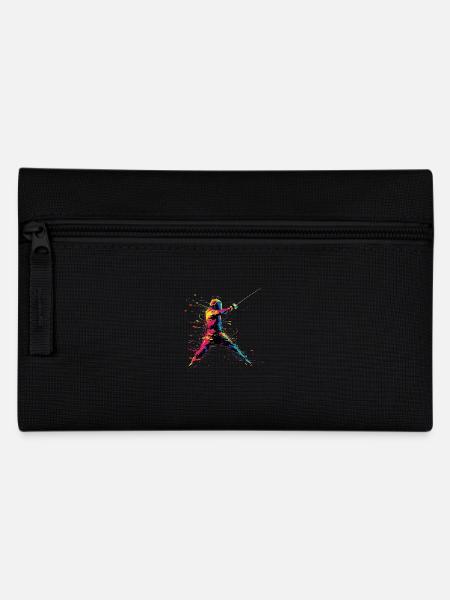 Fechten Fechter Geschenk - Federtasche - Schwarz