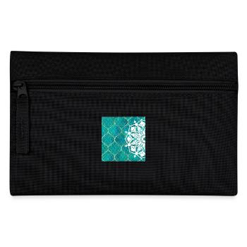 Teal Mandala Moroccan Art - Pencil Case - black - Front