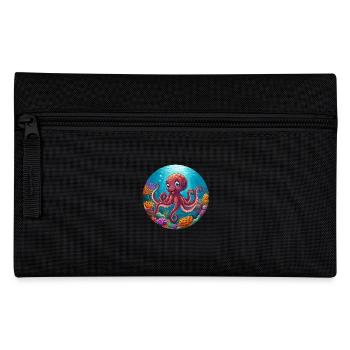 Octopus in coral - Pencil Case - black - Front