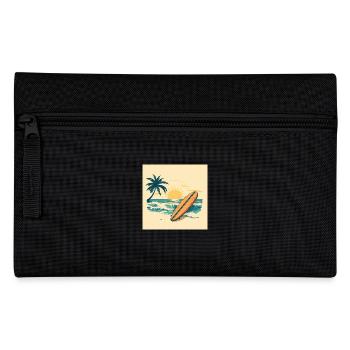 Retro Surf Paradise – Wellen, Sonne & Freiheit - Federtasche - Schwarz - Vorne