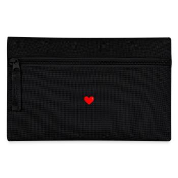 Minimalistisches Valentinsherz – Pure Liebe - Federtasche - Schwarz - Vorne
