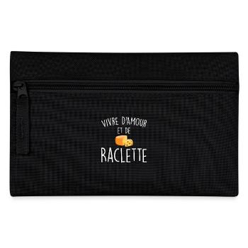 Leben von Liebe und Raclette - Federtasche - Schwarz - Vorne