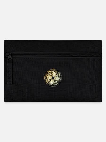 Skull Wreath - Pencil Case - black