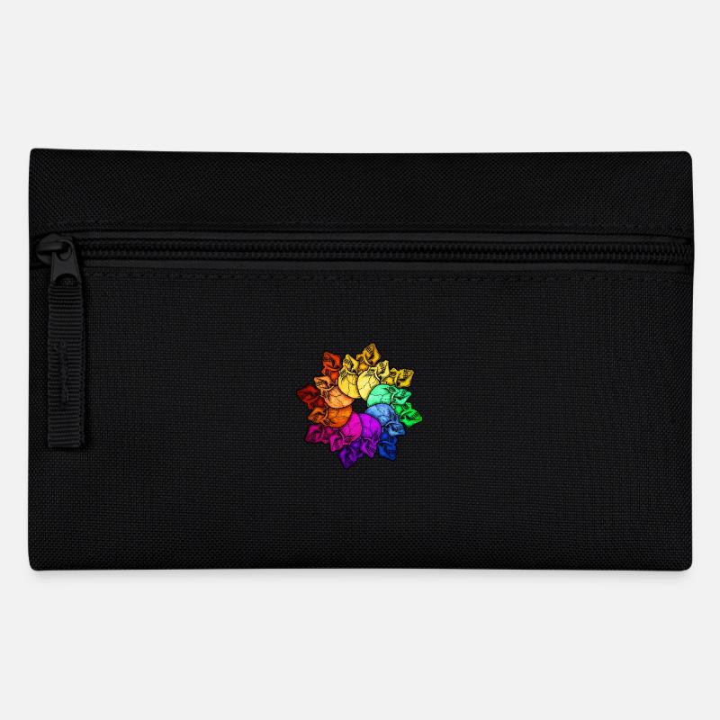 Crâne arc-en-ciel - Trousse - noir