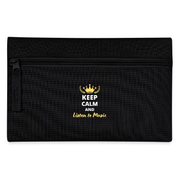 Keep Calm and Listen to Music - Pencil Case - black - Front