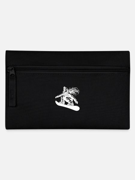Snowboarderin Cooles Snowboard Design - Federtasche - Schwarz