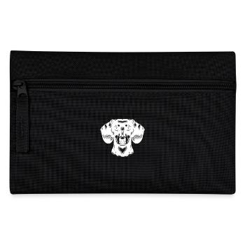 Dog Portrait Dachshund Cute Dog Motif - Pencil Case - black - Front