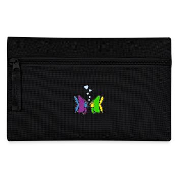 Lovers in love fish aquarium - Pencil Case - black - Front