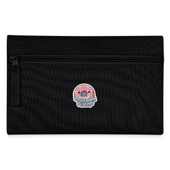 Donut Worry Be Happy Cute Kawaii Dessert Pun - Pencil Case - black - Front