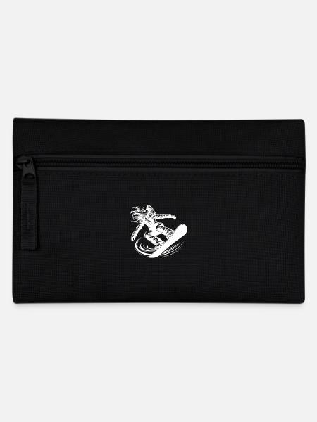 Coole Snowboarderin Snowboarding mit Eleganz - Federtasche - Schwarz