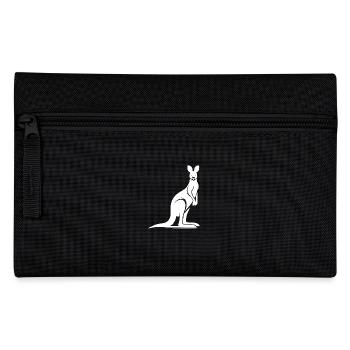 Wild animal silhouette with typical kangaroo pose - Pencil Case - black - Front