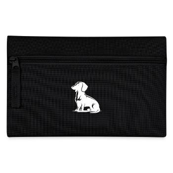 Teckel loyal Silhouette de chien de chasse élégant - Trousse - noir - Devant