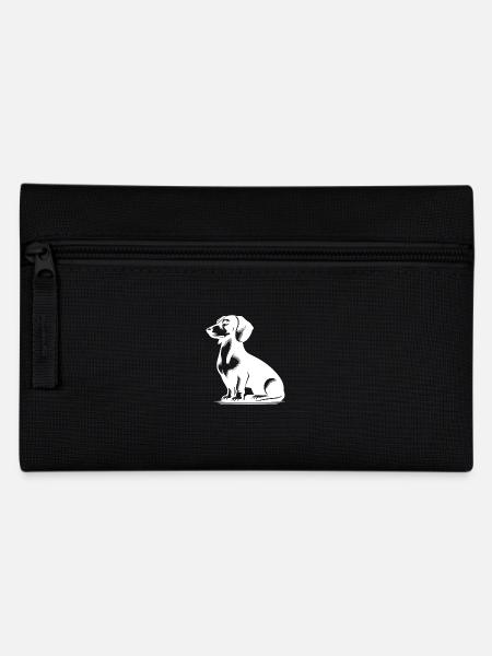 Niedlicher Dackel stilvoller kleiner Jagdhund - Federtasche - Schwarz