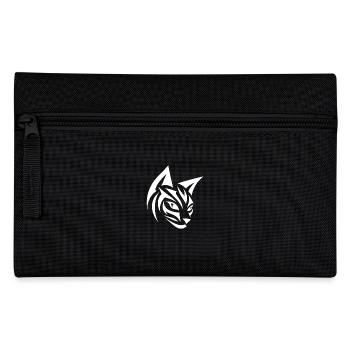 Tête de chat dans la conception graphique de tatouage tribal - Trousse - noir - Devant