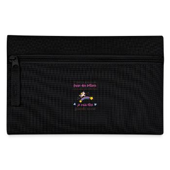 Enfant Future Grande Soeur Drôle Annonce Licorne - Trousse - noir - Devant