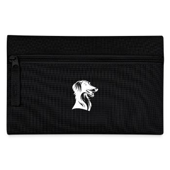 Proud Dog Head Afghan Greyhound Portrait - Pencil Case - black - Front