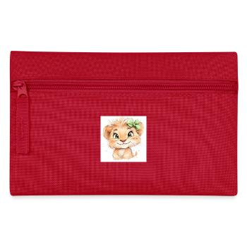 Lion pour les filles – Vêtements et accessoires design - Trousse - rouge - Devant