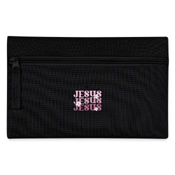 thank you Jesus - Federtasche - Schwarz - Vorne