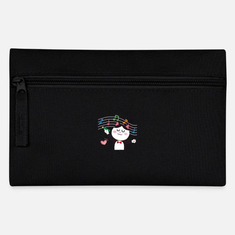 Music Key Kätzchen Musikalische Katze - Federtasche - Schwarz