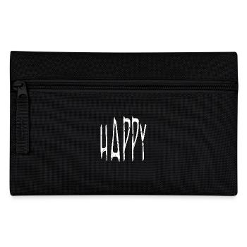 Joy Rough Typographic Pattern - Pencil Case - black - Front