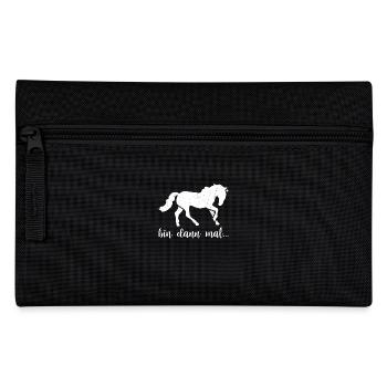 Pferd Reiten Hobby Spruch Geschenk Geschenkidee - Federtasche - Schwarz - Vorne