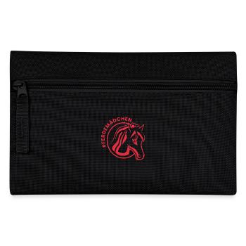 Chevaux coeur rétro Vintage cadeau cheval hobby - Trousse - noir - Devant