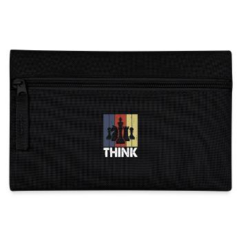 Think Retro Chess Player Geschenk Schach Sport - Federtasche - Schwarz - Vorne