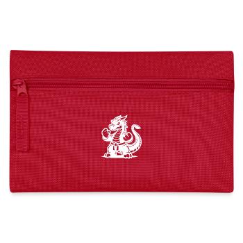 Grim Cartoon Style Karate Dragon - Pencil Case - red - Front