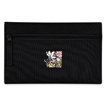 Groovy retro pink and pastel flowers - Pencil Case - black - Front