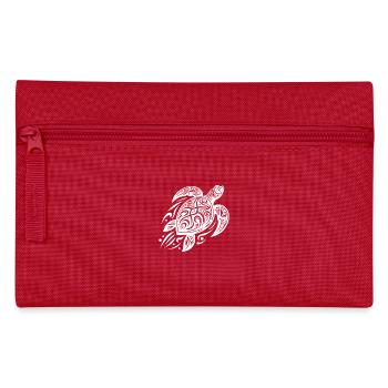 Powerful Pacific Turtle Meets Tribal - Pencil Case - red - Front