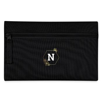 Lettre n cadre Floral doré - Trousse - noir - Devant