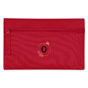 Lettre o cadre Floral doré - Trousse - rouge - Devant