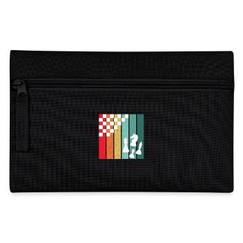 Retro Chess – A Chess Player's Colorful Passion - Pencil Case - black - Front