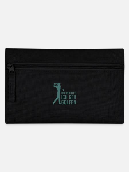 Rentner Mit Schwung Golfsport Golfen Golfspieler - Federtasche - Schwarz