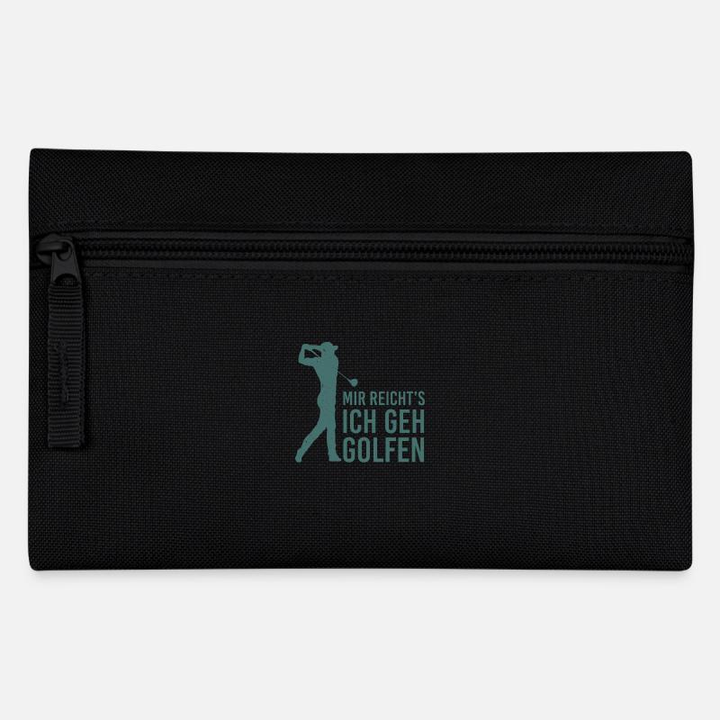Rentner Mit Schwung Golfsport Golfen Golfspieler - Federtasche - Schwarz