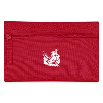 Dirtbike Motocross Sprung mit Staub und Dynamik - Federtasche - Rot - Vorne