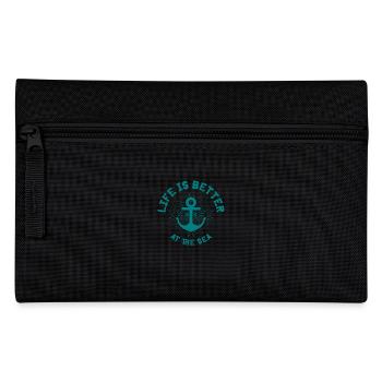 Mermaid Anker Spruch Geschenk See Schiffanker - Federtasche - Schwarz - Vorne