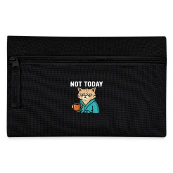 Cat "not today" - Pencil Case - black - Front