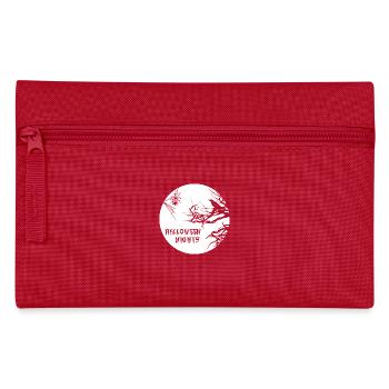 Halloween Nacht Spruch Geschenk Kostüm Rabe - Federtasche - Rot - Vorne