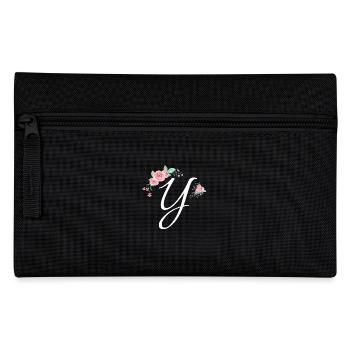 Brief und Blumen - Federtasche - Schwarz - Vorne