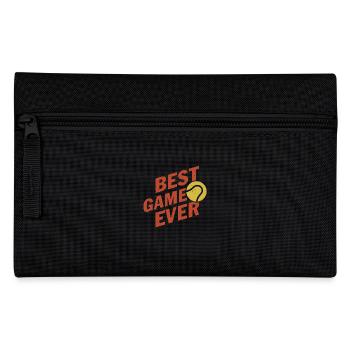 Fille aime le tennis passe-temps sports joueur de tennis - Trousse - noir - Devant