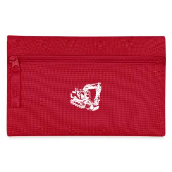 La technologie rencontre la puissance, l’homme musclé, l’excavatrice - Trousse - rouge - Devant
