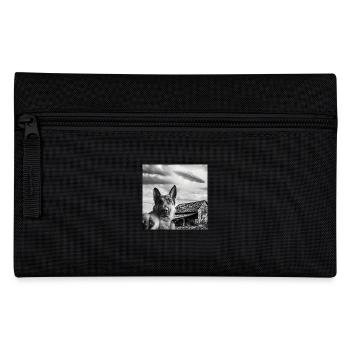 Selfie de chien avec OVNI extraterrestre - Trousse - noir - Devant