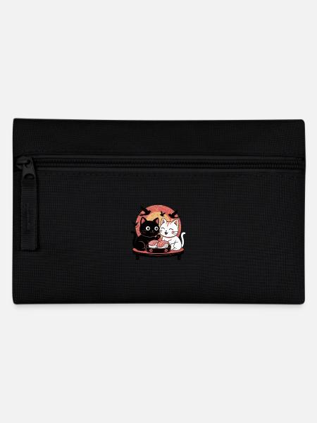 Sushi Cats at Sunset – Japanese Sti - Pencil Case - black