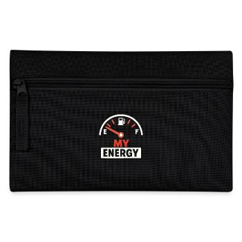Running on Empty Funny Low Energy Mood - Pencil Case - black - Front