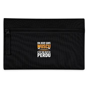 A day without weight training bodybuilding humor Sport - Pencil Case - black - Front