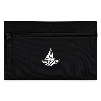 Segeln macht aus Wellen Lieblingskurven - Federtasche - Schwarz - Vorne