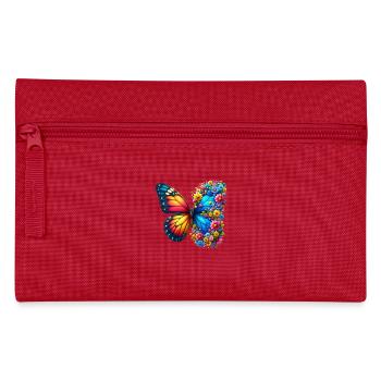 Bunter Schmetterling, von der Natur inspirierte Sommerstimmungen - Federtasche - Rot - Vorne