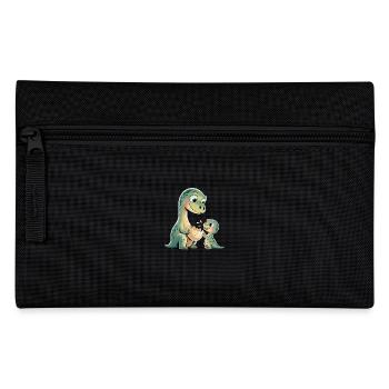 Dinosaurier mit Baby-Dinosauriern - Federtasche - Schwarz - Vorne