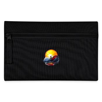 Surfen bis in den Sonnenuntergang - Federtasche - Schwarz - Vorne